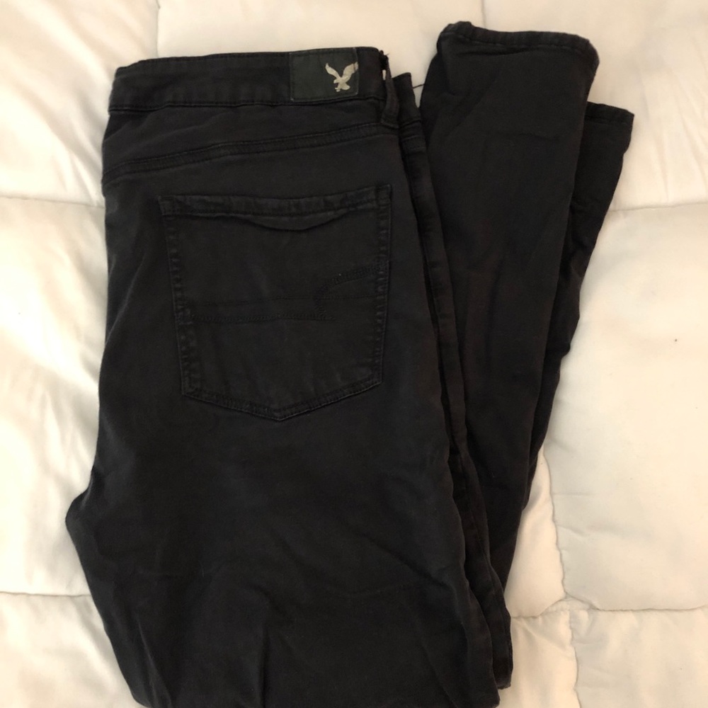 Hi-rise sateen black skinny jeggings NWOT